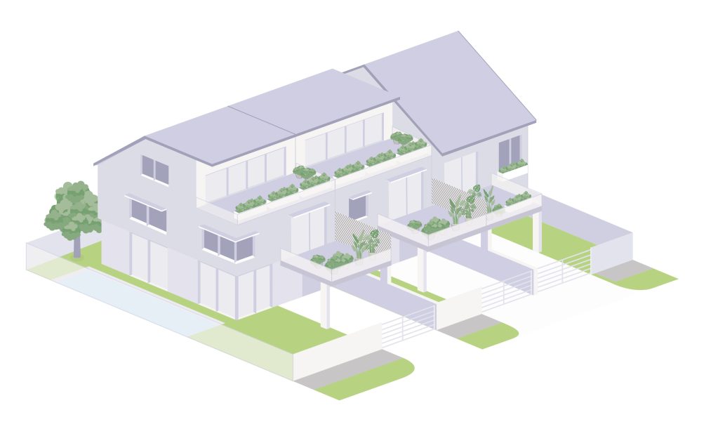 Terrace Houses Illustration