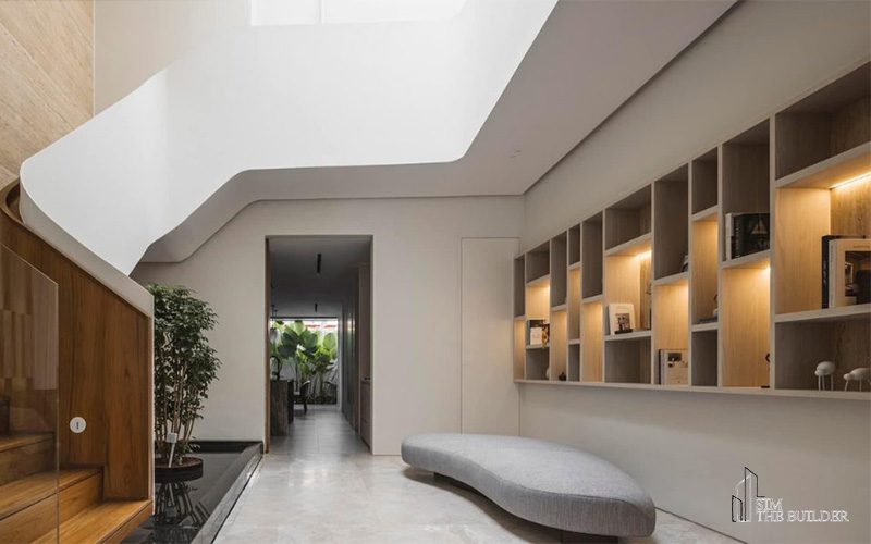 A newly renovated hallway