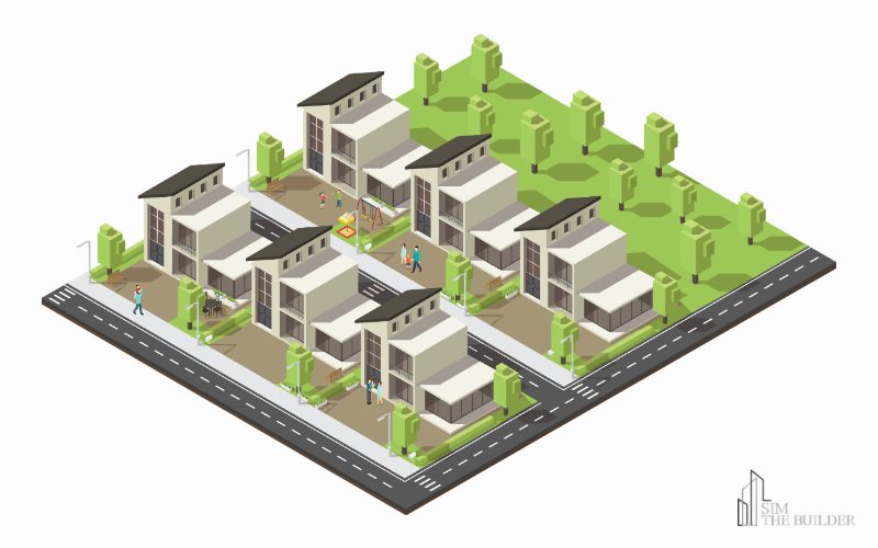Layout of the landed properties in the neighborhood